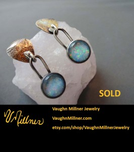 Opal Earrings in Gold and Silver
